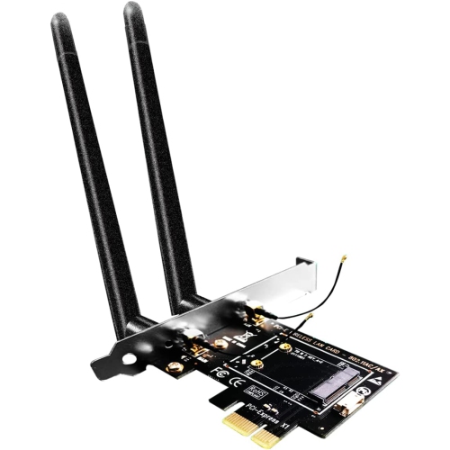 Mini PCIe Wireless PCIE Adapter with SMA Antenna for Half High Mini PCIe Wireless Network Card (Not Include