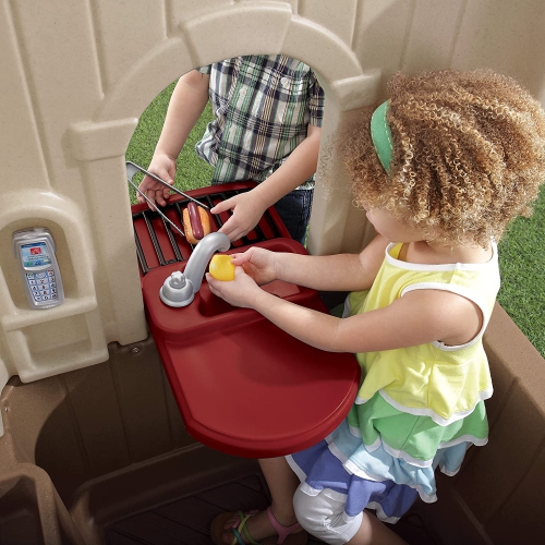 Step2 Happy Home Cottage & Grill Maison de jeu pour enfants Bleu - 853000