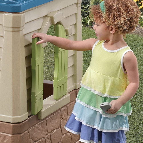 Step2 Happy Home Cottage & Grill Maison de jeu pour enfants Bleu - 853000