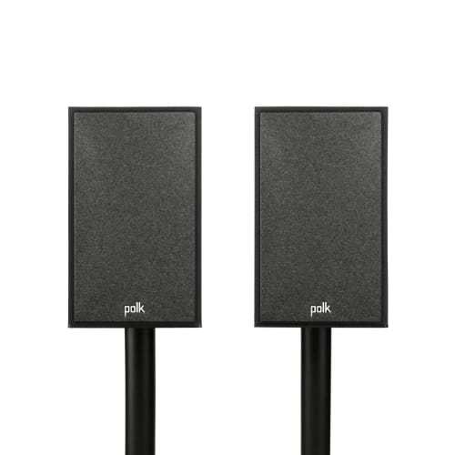 Polk Monitor Wired Hi-Res Audio Dolby Atmos Tweeter Balanced Woofer Midnight Black Bookshelf Speakers