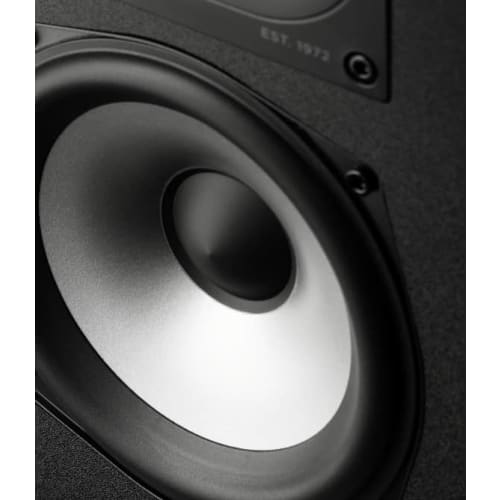 Polk Monitor Wired Hi-Res Audio Dolby Atmos Tweeter Balanced Woofer Midnight Black Bookshelf Speakers