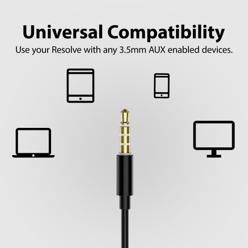 Avantree Resolve - Wired Open-Ear Earbuds & Microphone with in-Line Controls and Wrap Around Over-Ear Hook, Surroundings Awareness, 3.5mm AUX Jack