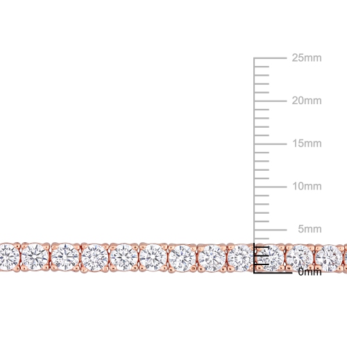 Amour 5 CT TGW Cubic Zirconia Tennis Bracelet Pink Silver