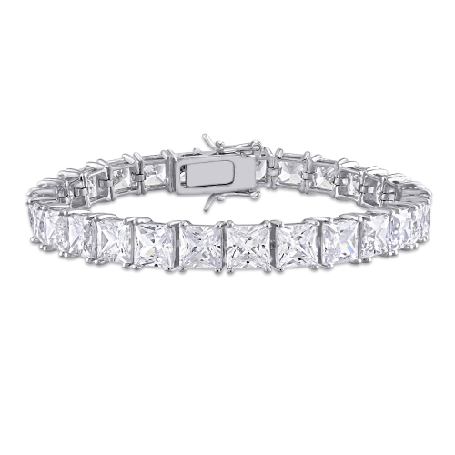 AMOUR  56 3/4 Ct Tgw Cubic Zirconia Tennis Bracelet Silver In White