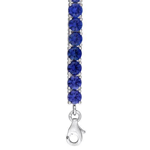 Amour 6 CT TGW Blue Cubic Zirconia Tennis Bracelet Silver
