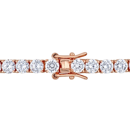 Amour 18 4/5 CT TGW Cubic Zirconia Tennis Bracelet Pink Silver