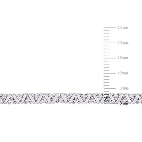 Amour 1 CT TW Diamond Tennis Bracelet Silver
