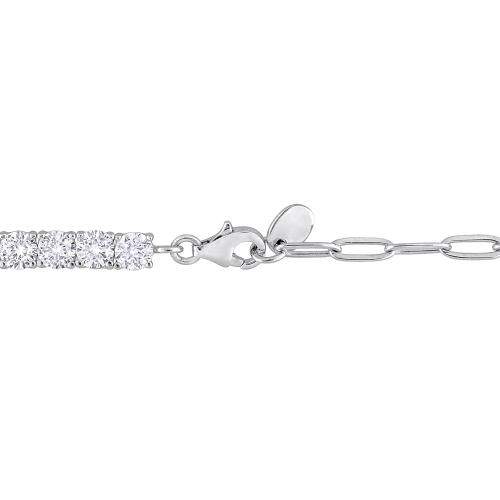 Amour 6 CT TGW Created White Sapphire Tennis Bracelet silver