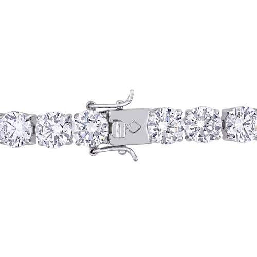 Amour 72 3/8 CT TGW White Cubic Zirconia Tennis Bracelet Silver