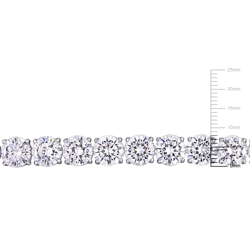 Amour 72 3/8 CT TGW White Cubic Zirconia Tennis Bracelet Silver