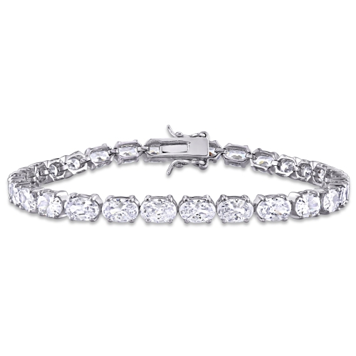 Amour 21 CT TGW Cubic Zirconia Tennis Bracelet Silver