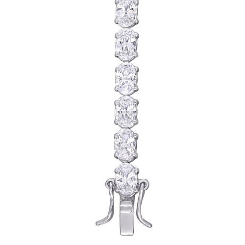 Amour 21 CT TGW Cubic Zirconia Tennis Bracelet Silver