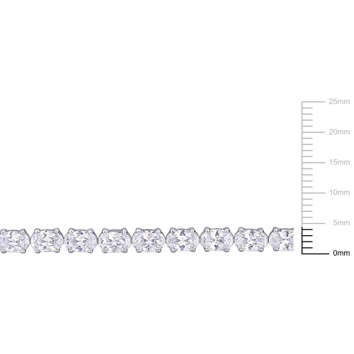 Amour 21 CT TGW Cubic Zirconia Tennis Bracelet Silver