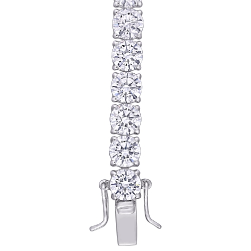 Amour 40 CT TGW White Cubic Zirconia Tennis Bracelet Silver