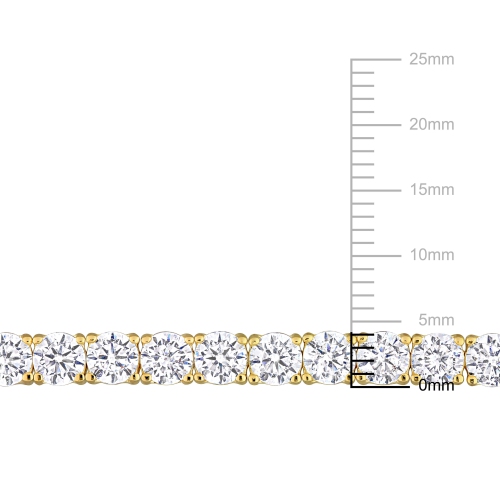Amour 6 CT TGW Created White Sapphire Tennis Bracelet Yellow silver