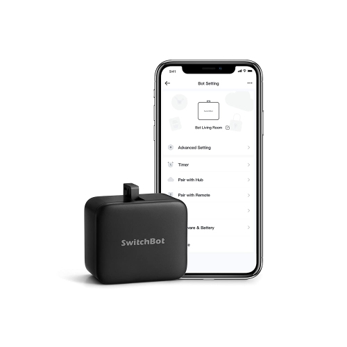 SwitchBot Bot and SwitchBot Hub Mini| Smart Switch Button Pusher - No Wiring, Wireless App or Timer Control, Compatible with Alexa, Google Home,