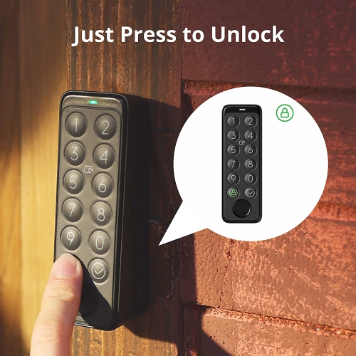 SwitchBot Lock with SwitchBot Keypad Touch and Hub Mini| Smart Bluetooth Door Lock, Electronic Keyless Entry Door Lock for Front Door, Fits Your