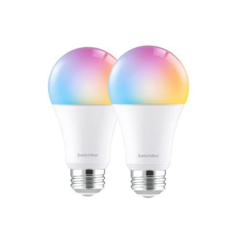 SwitchBot E26 Smart LED Light Bulb |Multi-Colour, WiFi & Bluetooth Bulb Works with Alexa&Google, 10W 800lms Equals 60W Bulb, 2.4GHz Only, No Hub