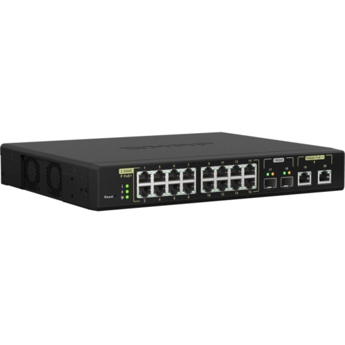 QNAP QSW-M2116P-2T2S-US 20-Port 10GbE PoE++ and 2.5GbE PoE+ Managed Network Switch