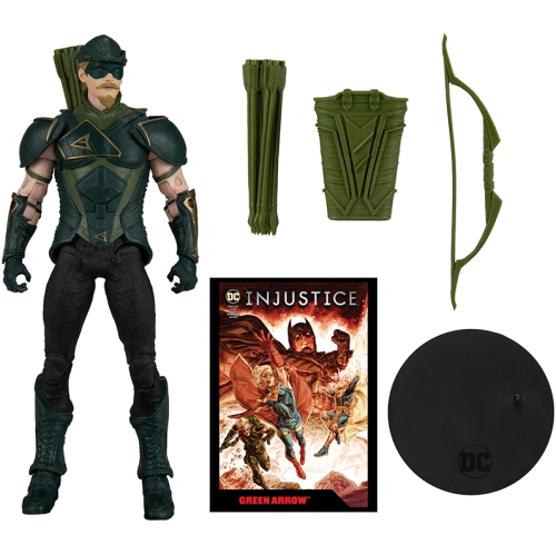DC Direct Gaming 7 Inch Action Figure Injustice Wave 1 - Green Arrow with Comic