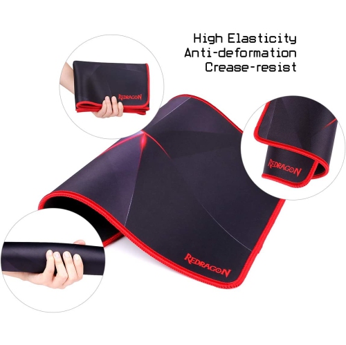 Mouse Pad with Stitched Edges, Premium-Textured Mouse Mat, Non-Slip Rubber Base Mousepad for PC. Size: 33x26x0.3cm.