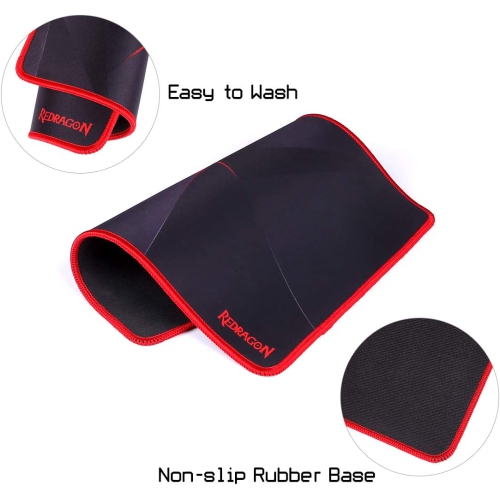 Mouse Pad with Stitched Edges, Premium-Textured Mouse Mat, Non-Slip Rubber Base Mousepad for PC. Size: 33x26x0.3cm.