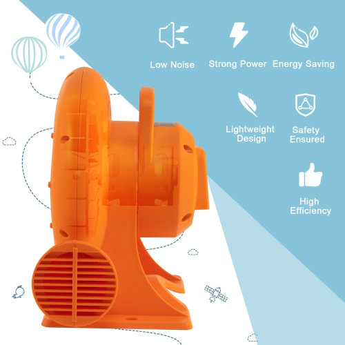 Topbuy Electric Air Blower Inflatable Bouncer Blower with Handle Large Air Outlet Commercial Air Blower for Inflatable Castle and Jump Slides 550W