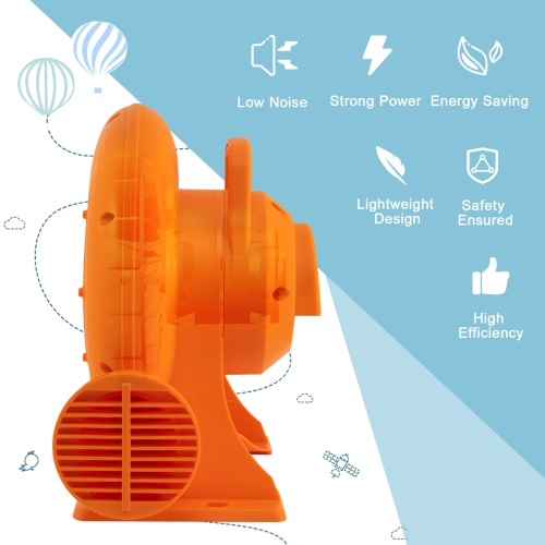 Topbuy Electric Air Blower Inflatable Bouncer Blower with Handle Large Air Outlet Commercial Air Blower for Inflatable Castle and Jump Slides 380W