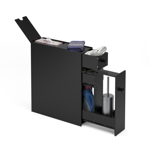 TOPBUY  Storage Cabinet House Furniture Floor Cabinet Drawers Stand Storage Mdf