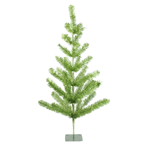 NORTHLIGHT  3' Medium Tinsel Pine Twig Artificial Christmas Tree - Unlit In Green
