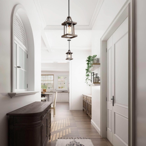 Modern Farmhouse 1-Light Metal Kitchen Island Pendant Light