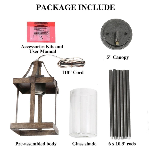 Modern Farmhouse 1-Light Metal Kitchen Island Pendant Light