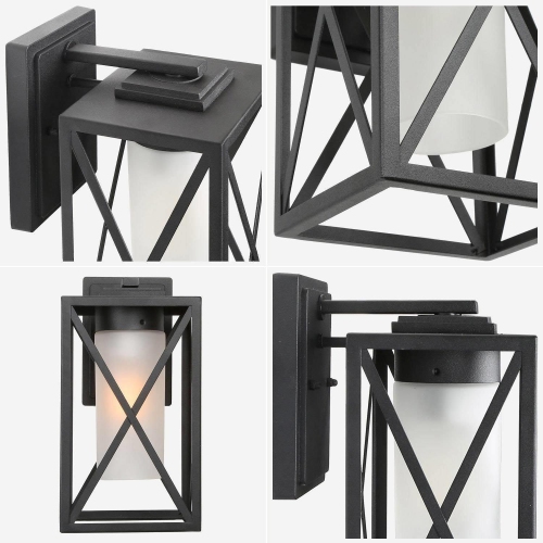 Outdoor Wall Sconce Frosted Glass Flush Mount