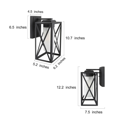 Outdoor Wall Sconce Frosted Glass Flush Mount