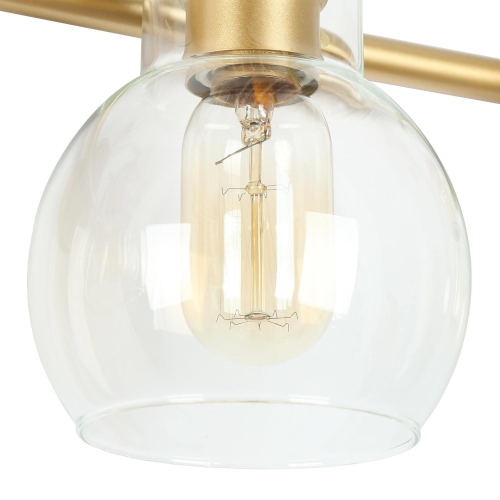 Modern Gold 5-Light Bathroom Vanity Light Glass Wall Sconces