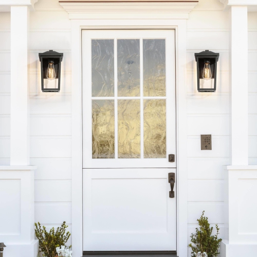 Modern 1-Light Black Outdoor lights Hanging Lantern Porch Pendant Light