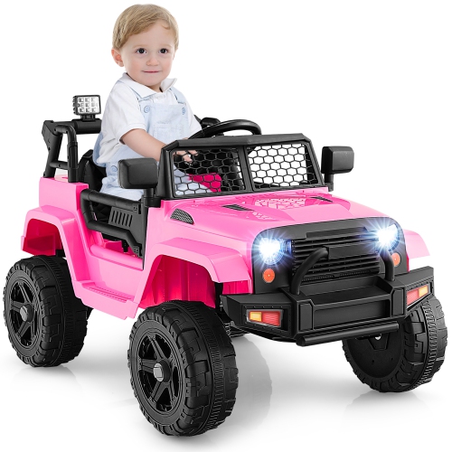 Gymax 12V Kids Ride On Truck Car Electric Vehicle Remote w/ Music & Light