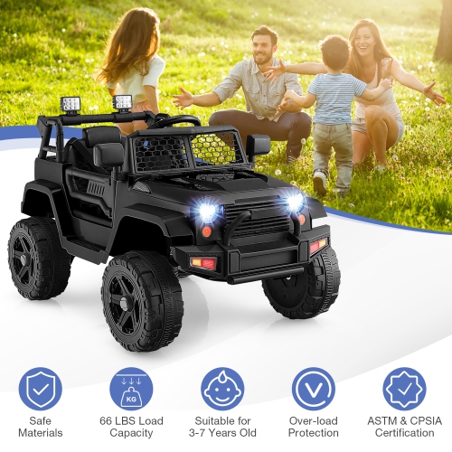 Gymax 12V Kids Ride On Truck Car Electric Vehicle Remote w/ Music & Light