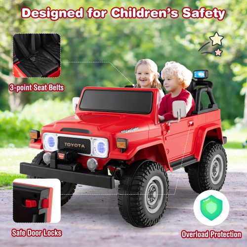 Aosom Voiture de police électrique 12 V alimentée par batterie pour enfants  de 3 à 5 ans, jouet avec télécommande parentale, lumières musicales, roues  de suspension pour enfants de 3 à 5