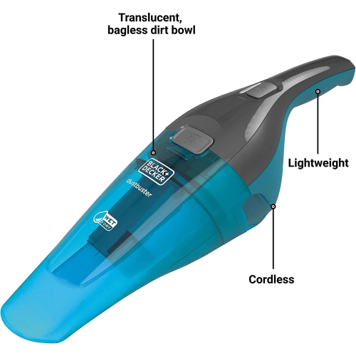 Black + Decker - DustBuster Cordless Handheld Wet/Dry Vacuum, Blue
