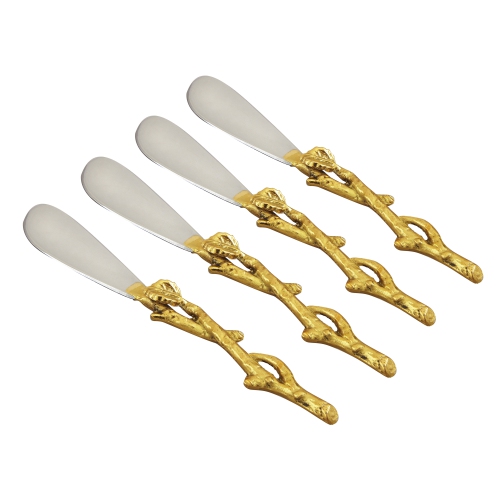 Elegance Golden Vine Spreaders, Set of 4, 6”