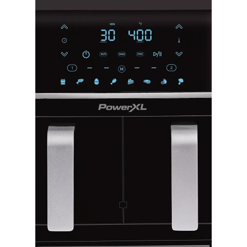 PowerXL Vortex 10-QT Dual Basket Air Fryer, 7-in-1 2-Basket Electric Fryer or 1 Extra-Large Capacity Basket, SmartSync Technology, for Entire XL