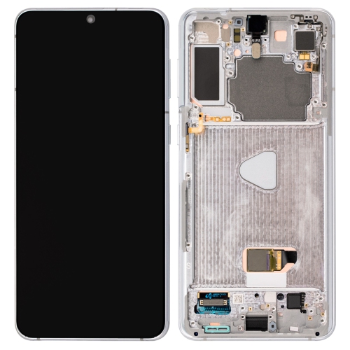 Refurbished - LCD Display Touch Screen Assembly + Frame For Samsung Galaxy S21+ Plus 5G (SM-G996W) - Phantom Silver