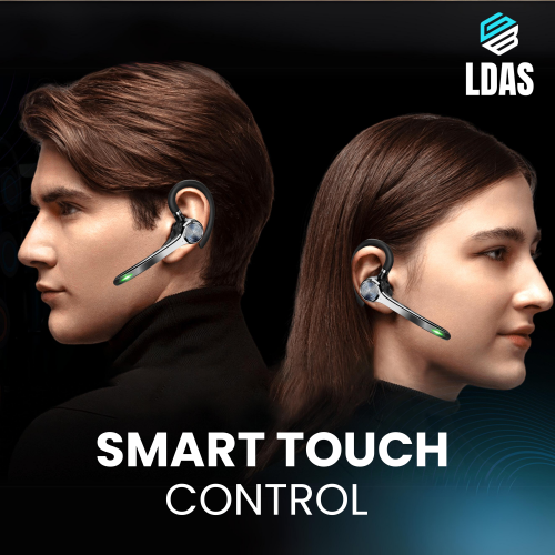 LDAS G7 Wireless Bluetooth Mono Headset with Charging Case – 96% AI Noise Cancelling Mic, 40H Talk Time + 120H with Case, Lightweight, Bluetooth 5.2,