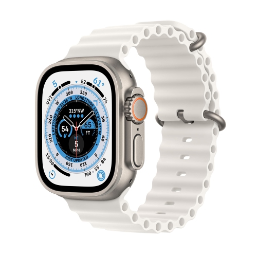 APPLE  Watch Ultra [Gps + Cellular 49Mm] Smart Watch W/rugged Titanium Case & Ocean Band. In White Best Apple Watch ever!  Just love all the great features