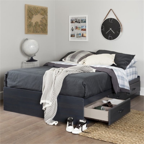 South Shore Ulysses Full Mates Bed in Blueberry