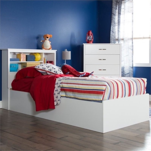 South Shore Fusion Twin Storage Mates Bed in White