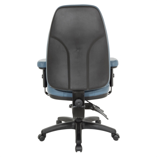 Professional Dual Function Ergonomic High Back Chair in Dillon Blue Faux Leather