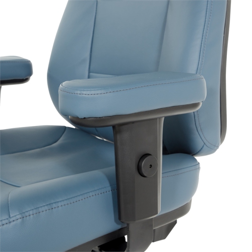 Professional Dual Function Ergonomic High Back Chair in Dillon Blue Faux Leather