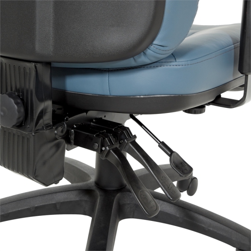 Professional Dual Function Ergonomic High Back Chair in Dillon Blue Faux Leather